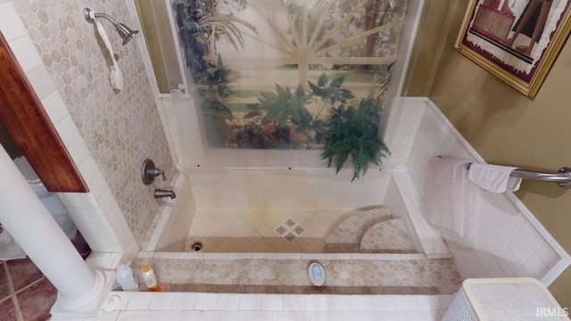 bathroom with shower / bathing tub combination