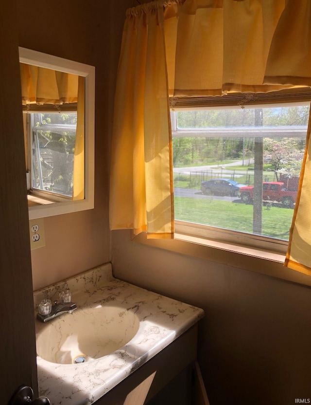 bathroom with vanity