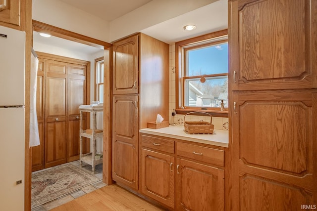 bathroom with wood finished floors