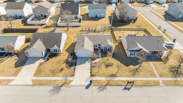 birds eye view of property featuring a residential view