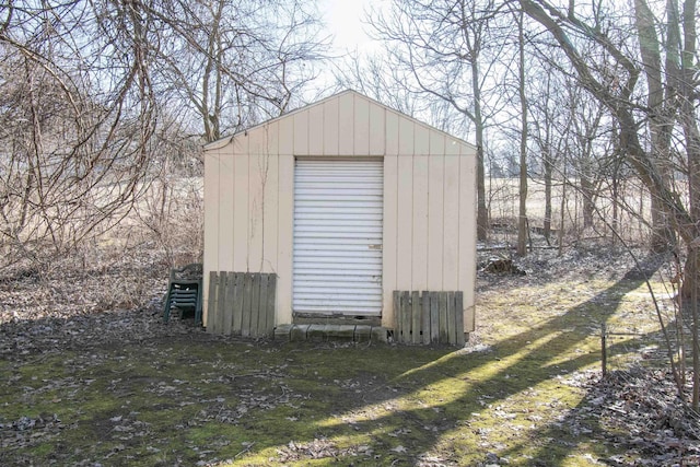 view of shed