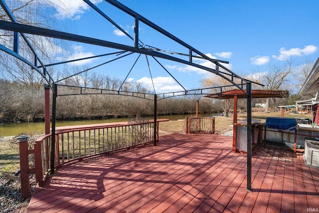 view of wooden terrace