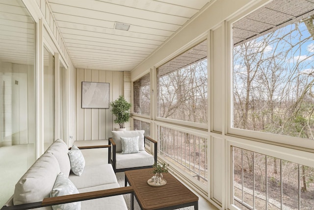 view of sunroom