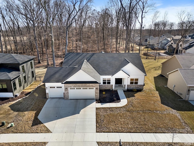 bird's eye view featuring a residential view