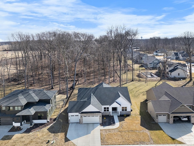 bird's eye view featuring a residential view