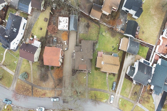 aerial view with a residential view