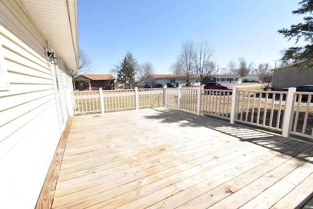 deck featuring a residential view