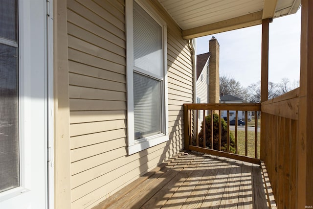 deck with a porch