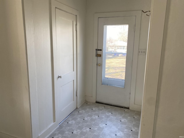 entryway with light floors