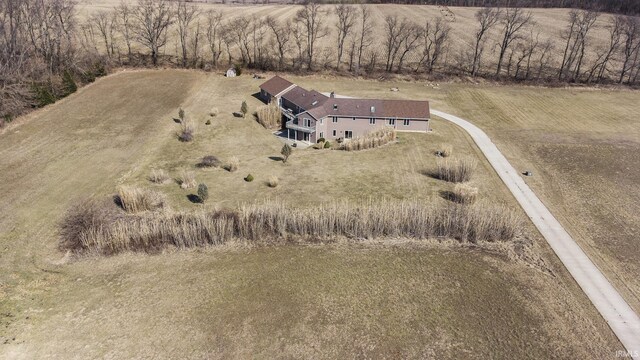 aerial view with a rural view