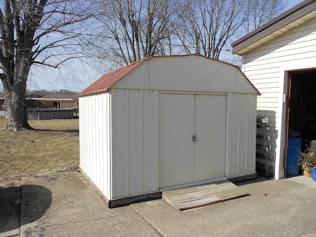 view of shed