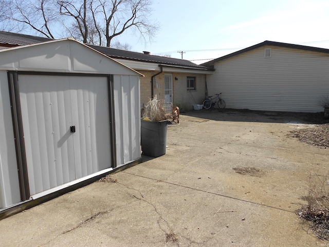 view of shed