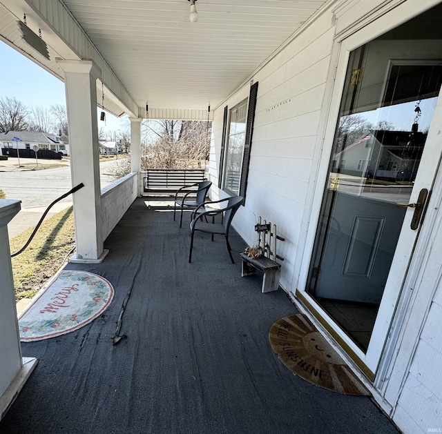 view of patio / terrace featuring covered porch