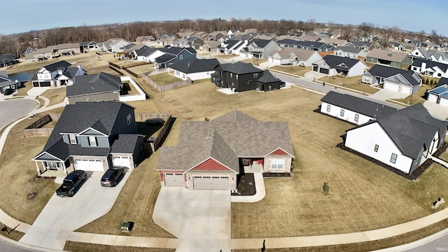 aerial view featuring a residential view