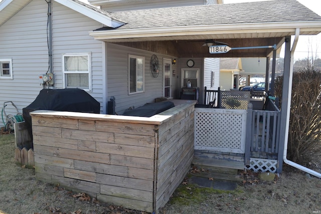 exterior space featuring a porch