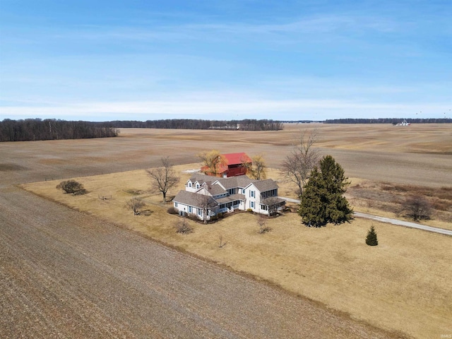 drone / aerial view featuring a rural view