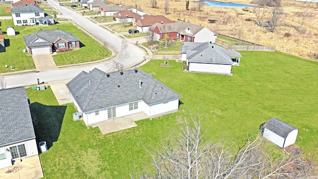 aerial view featuring a residential view