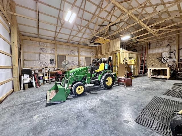 garage featuring metal wall