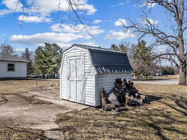 view of shed