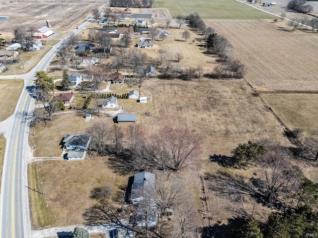 bird's eye view featuring a rural view