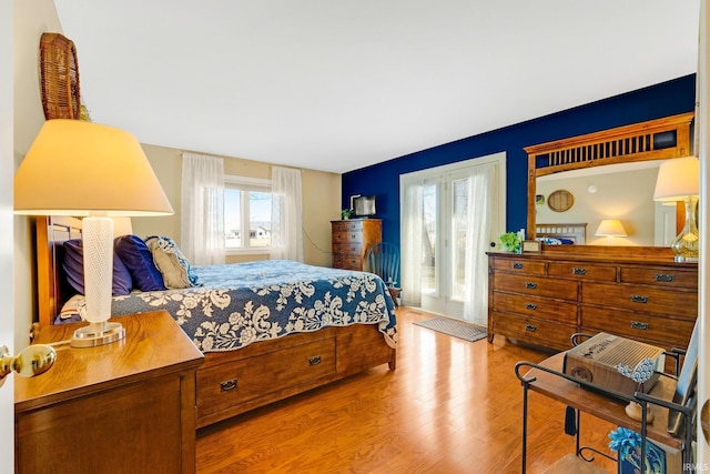 bedroom with wood finished floors