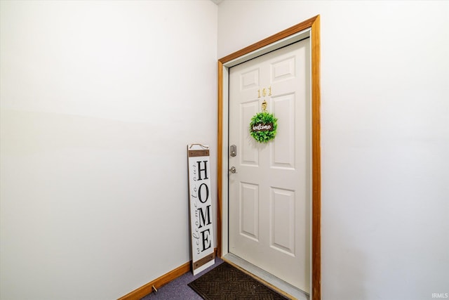 view of doorway to property