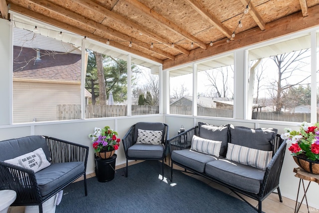 view of sunroom