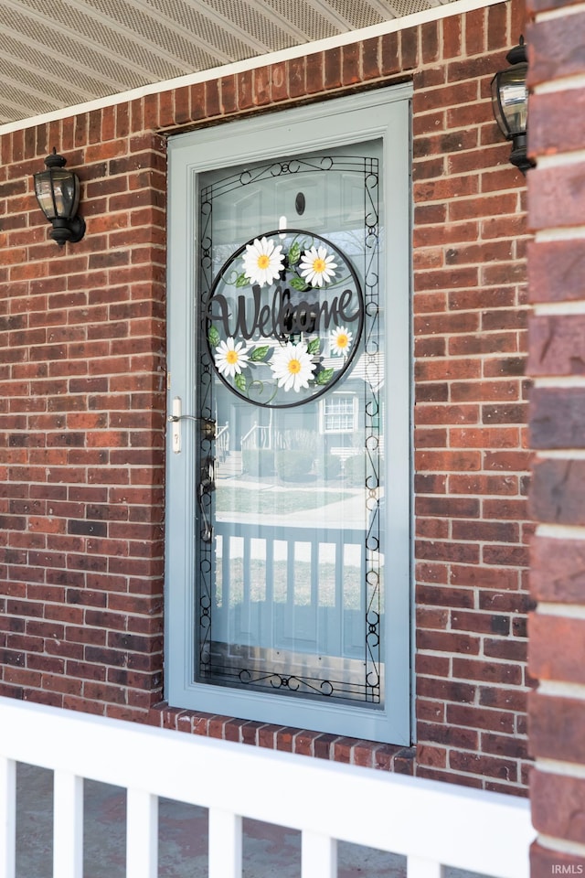 exterior details with brick siding