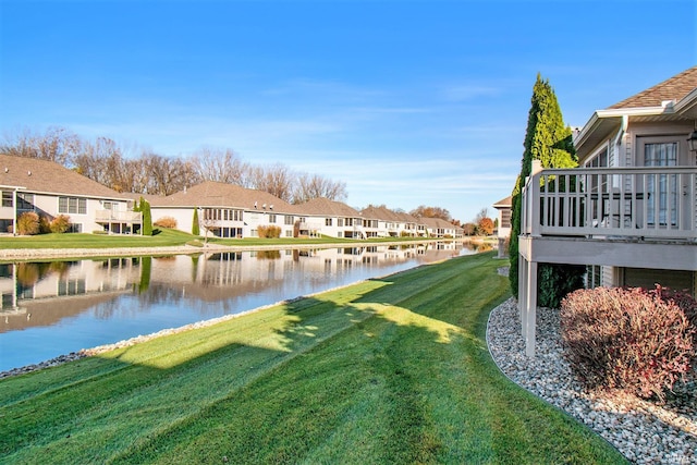 property view of water with a residential view