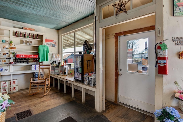 12228 Indiana St, Leopold, IN 47551 - miscellaneous room with visible vents and hardwood / wood-style floors