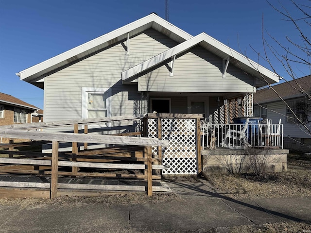 exterior space with a porch