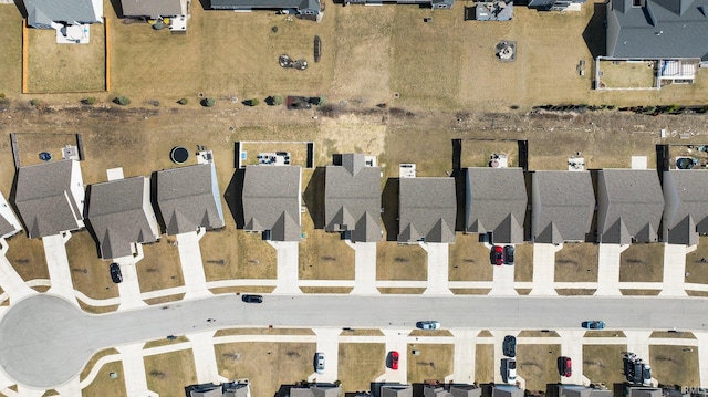 bird's eye view with a residential view