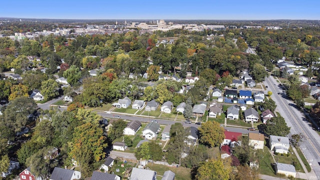 aerial view with a residential view