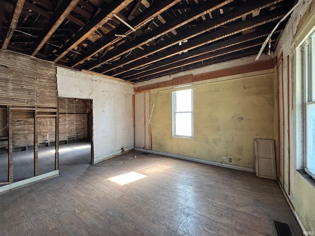 interior space featuring visible vents and wood finished floors