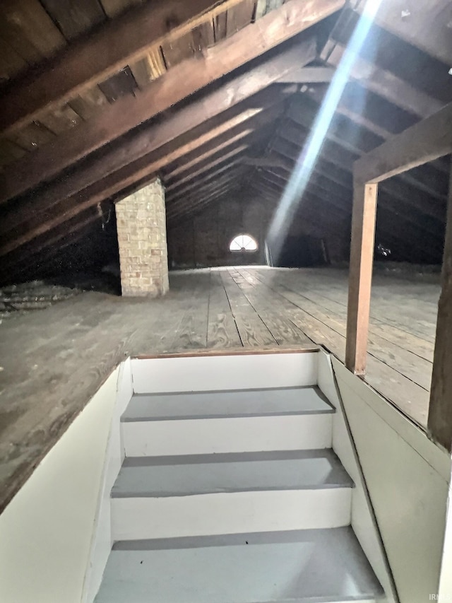 view of attic