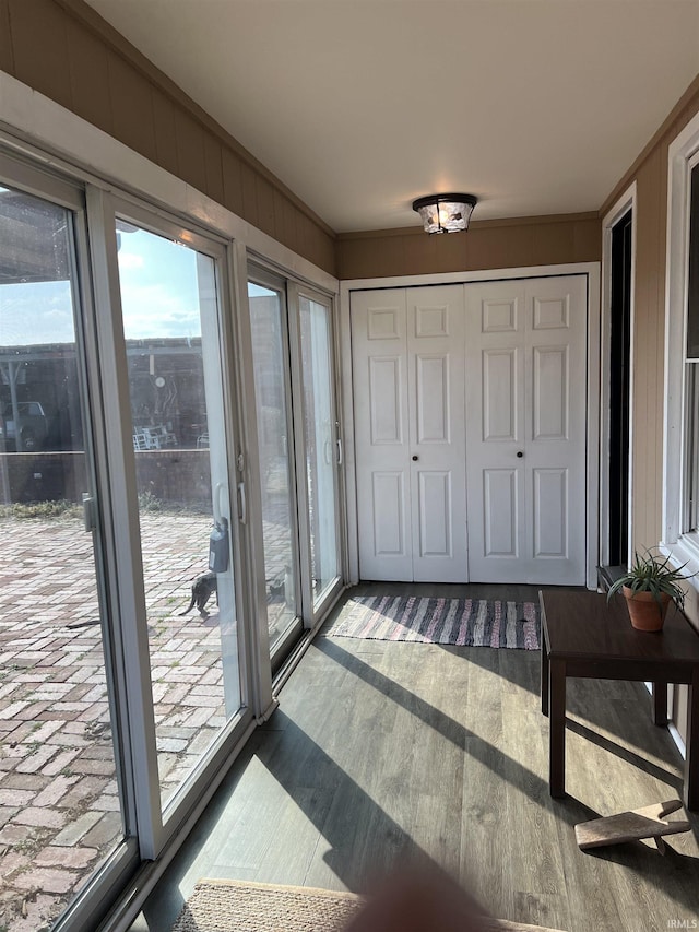 view of sunroom