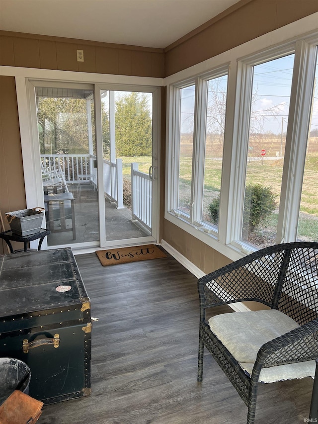 view of sunroom