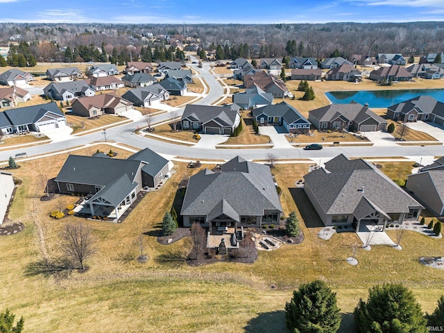 drone / aerial view with a residential view