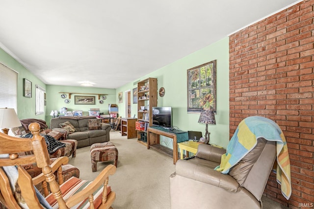 view of carpeted living room