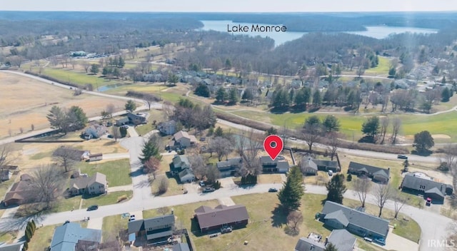 bird's eye view featuring a residential view