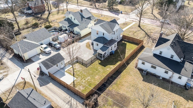 aerial view featuring a residential view