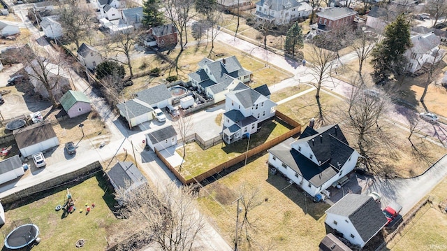 aerial view featuring a residential view