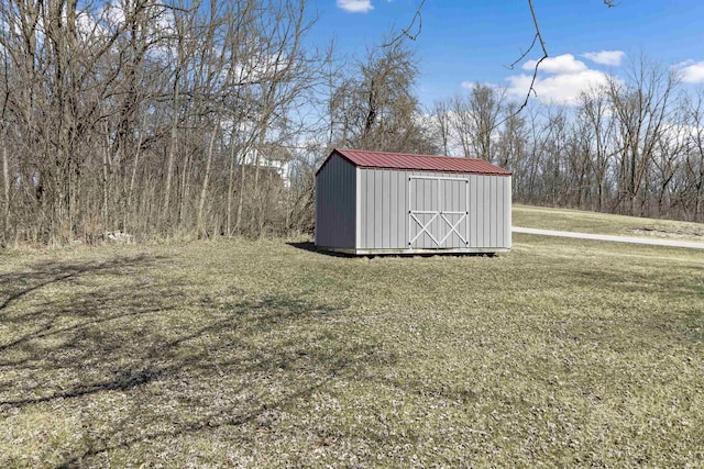 view of shed