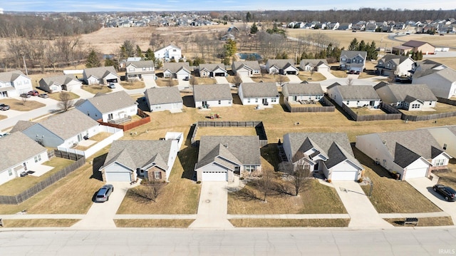 aerial view featuring a residential view