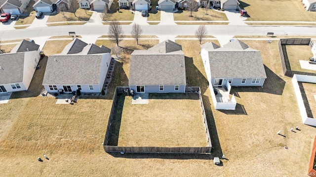 bird's eye view with a residential view