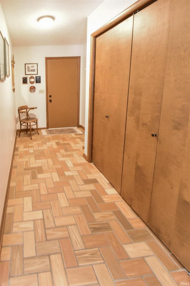 hallway with baseboards