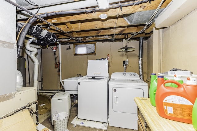 laundry area with independent washer and dryer and laundry area