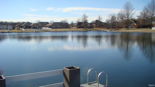 property view of water with a residential view