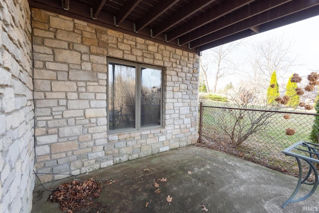 view of patio with fence