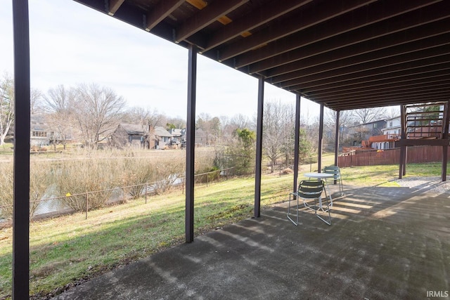 view of patio / terrace with fence